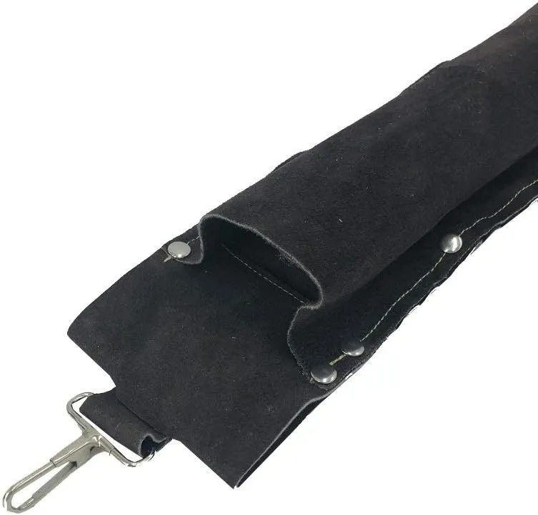 Flame-Resistant Electrode Bag/Welding Rod Pouch/welding rod holder/Leather Electrode Holder/ (black)