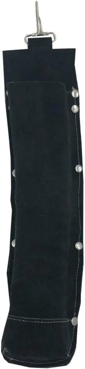 Flame-Resistant Electrode Bag/Welding Rod Pouch/welding rod holder/Leather Electrode Holder/ (black)