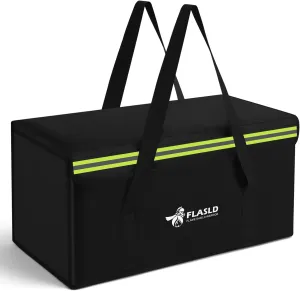 FLASLD Large Fireproof Lipo Bag for 200Ah Lithium Battery Storage and Charging, 22 x 9 x 9.5in E-bike Battery Bag Waterproof Box for Documents and Valuables