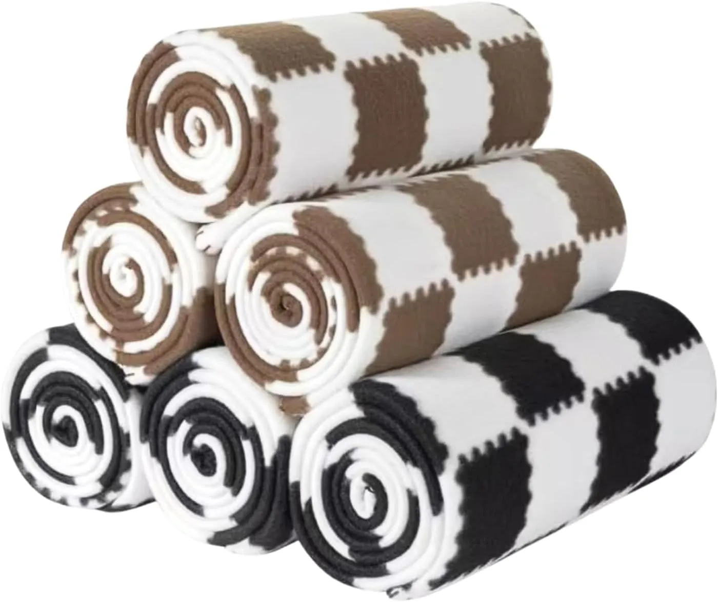 Fleece Throw Blankets for Couch Bulk Lightweight Warm Soft Cozy Dog Blanket 6 Pack Bulk Fleece Kids Blanket Solid for Bed Couch Office Gifts Outdoor Plaid 50 x 60 inch