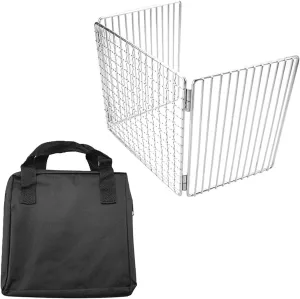 Foldable BBQ Stove Grilling Net Stainless Steels Fish Grilling Net for Outdoor Picnics and Family Barbecue Gatherings
