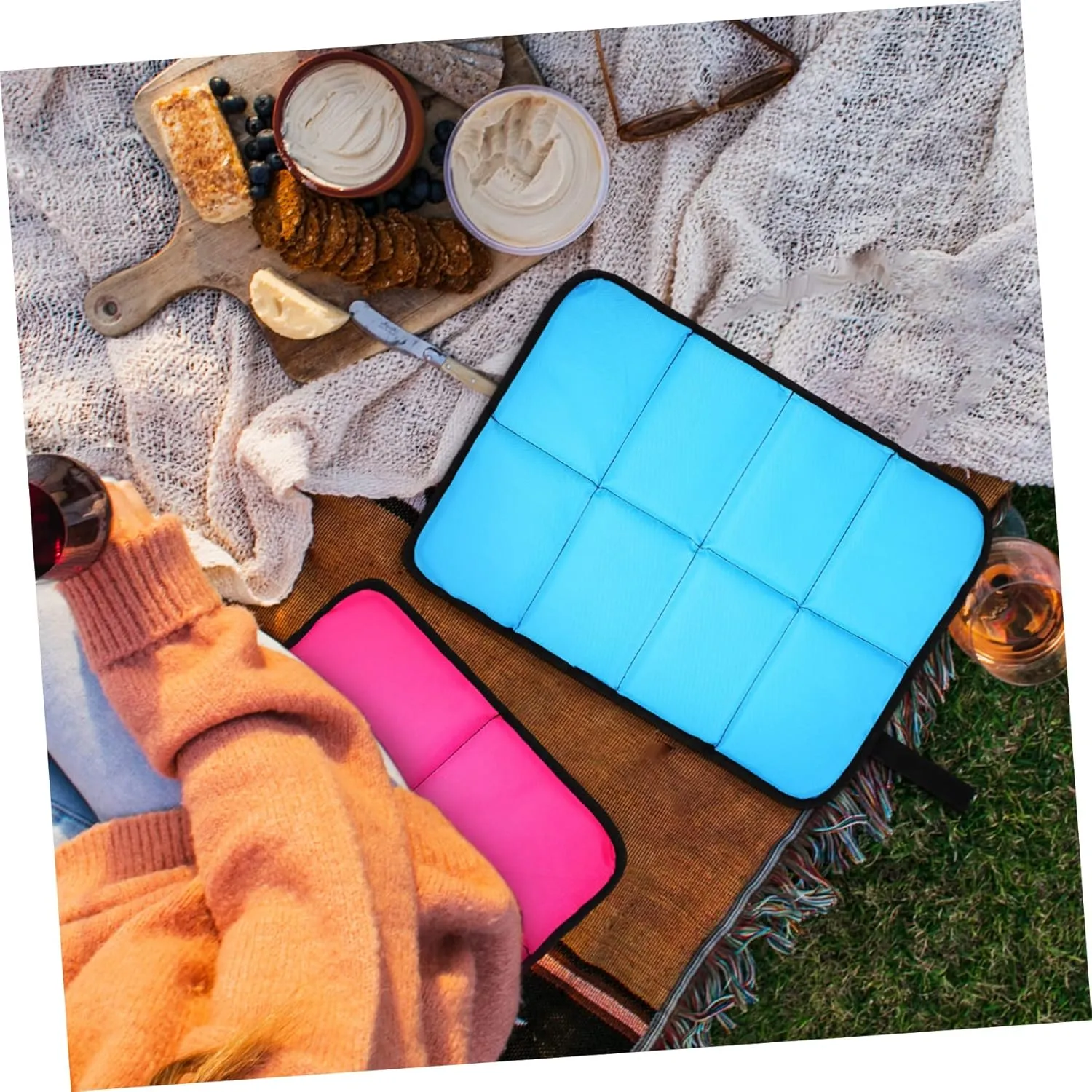Foldable Outdoor Sitting Pads Cushions with Lining for Hiking Camping Beach and Events Lightweight Space