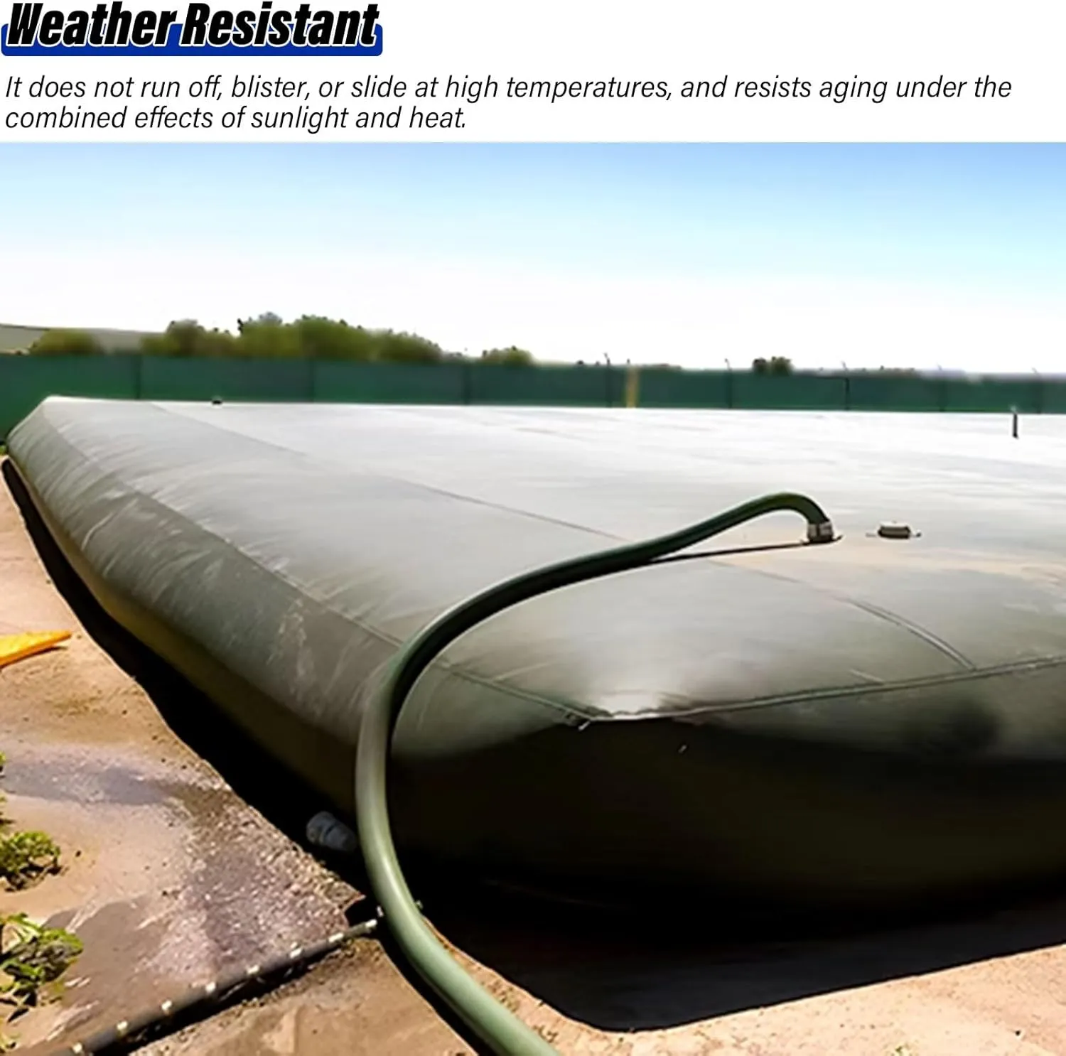 Foldable Portable Soft Water Bag Bathtub Bladder for Emergency Water Storage, 200 500 1000 Gal Portable Water Tank with Valve/Foldable Water Container for Resistance Agricultural Irrigation Emerge