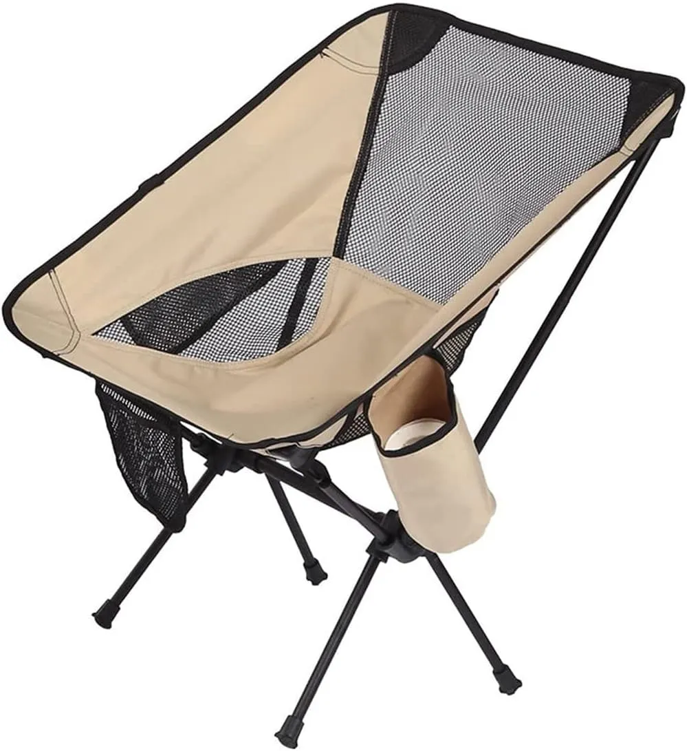 Folding Camping Chair Outdoor Aluminum Alloy Folding Chair Portable Beach Ultralight Fishing Stool Lightweight Compact Camping Backpack Chairs Indoor Outdoor Folding Chair