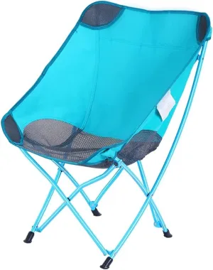 Folding Camping Chair Ultralight Camping Chair with Mesh Stitching Compact Folding Backpacking Seat Stool with Large Back Storage Pocket Indoor Outdoor Folding Chair