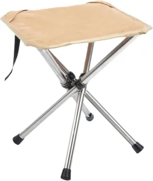 Folding Camping Stool Chair - Compact Stool Foldable, Portable Chair Stool | Lightweight Stainless Steels Bracket Seat, Stool Outdoor Stool, Camp Stool for Outdoor Gardening Fishing Gardening and Bea