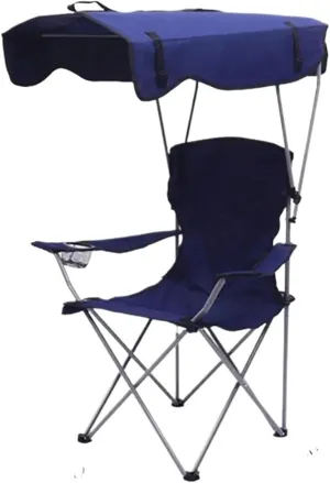 Folding Canopy Chair with Shade Portable Recliner Beach for Outdoor Lawn Camping Picnic Fishing Comfortable Seat