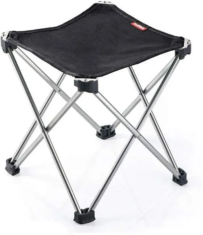 Folding Chair Picnic BBQ Beach Stool Portable Folding Chair Aluminum Alloy Folding Chair Portable Chair/Black/Medium
