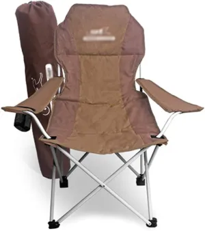 Folding chairFolding High-Back Camping Chair,Half Recliner,with Storage Bag,600D Oxford Fabric,Load-Bearing 150kg/331lbs,for Outdoor, Terrace, Beach