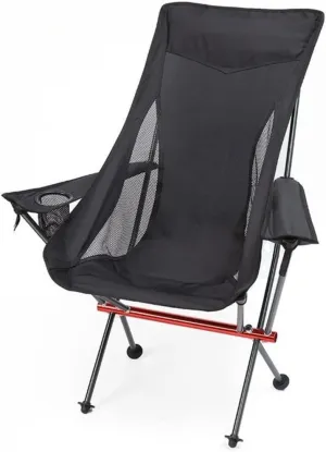 Folding Chairs Outdoor Outdoor Camping High Back Chair Portable Ultralight Seat Backpacking Chair with Soft Armrests for Hiking Hiking Lawn Beach