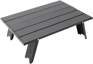 Folding Dining Table Ultralight Outdoor Camping Portable Table Foldable Mini for Tours Bea Tent Picnic Barbecue Tableware Folding Computer Desk (Color : Black)