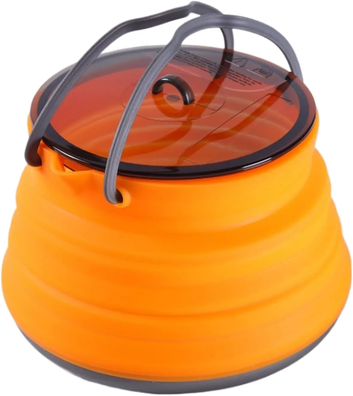Folding Kettle, Foldable Silicon Coffee Pot, Cooking Pot, Heat Resistance, Design, 16x16x4cm, Ideal For Coffee, Tea, Soups