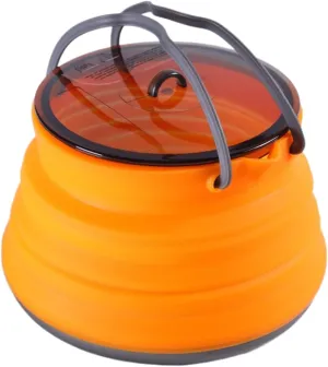 Folding Kettle, Foldable Silicon Coffee Pot, Cooking Pot, Heat Resistance, Design, 16x16x4cm, Ideal For Coffee, Tea, Soups