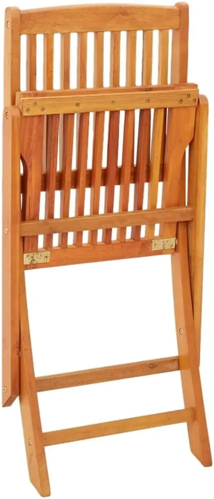 Folding Patio Chairs 2 Pack Solid Eucalyptus Wood Outdoor Dining for Garden Pool Beach Camping Foldable Lounge Chairs