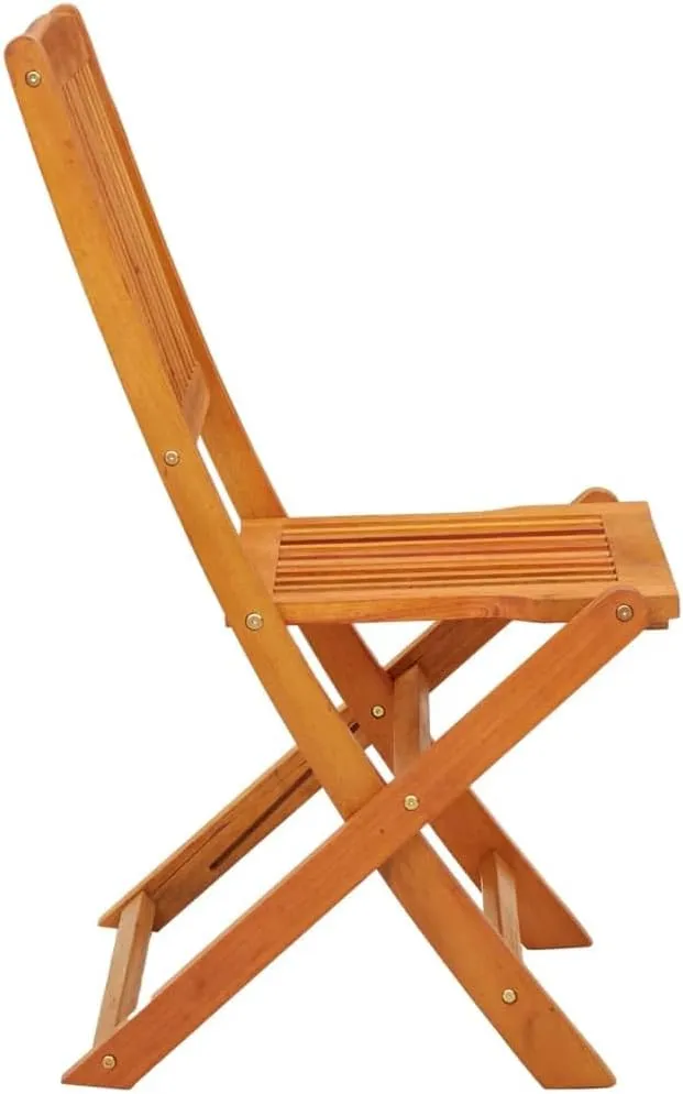 Folding Patio Chairs 2 Pack Solid Eucalyptus Wood Outdoor Dining for Garden Pool Beach Camping Foldable Lounge Chairs