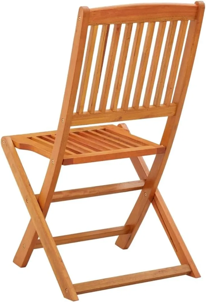 Folding Patio Chairs 2 Pack Solid Eucalyptus Wood Outdoor Dining for Garden Pool Beach Camping Foldable Lounge Chairs