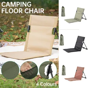 Folding Portable Camping Chair Lightweight Stool with Backrest Outdoor Bench