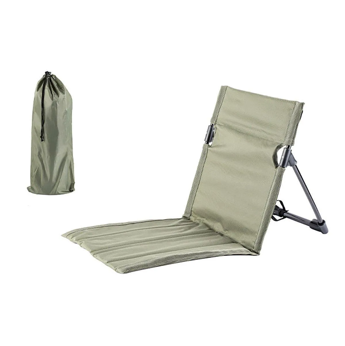 Folding Portable Camping Chair Lightweight Stool with Backrest Outdoor Bench