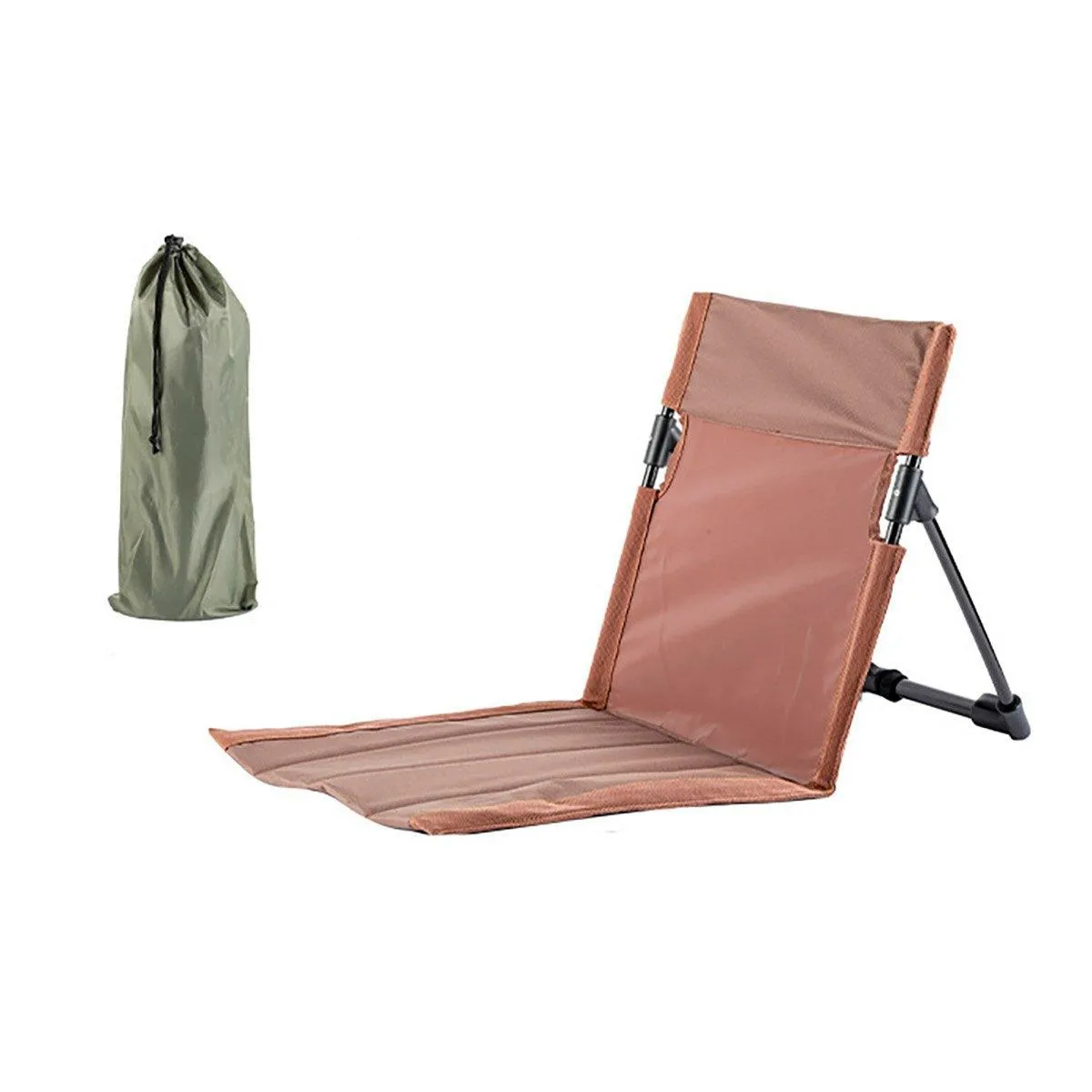 Folding Portable Camping Chair Lightweight Stool with Backrest Outdoor Bench