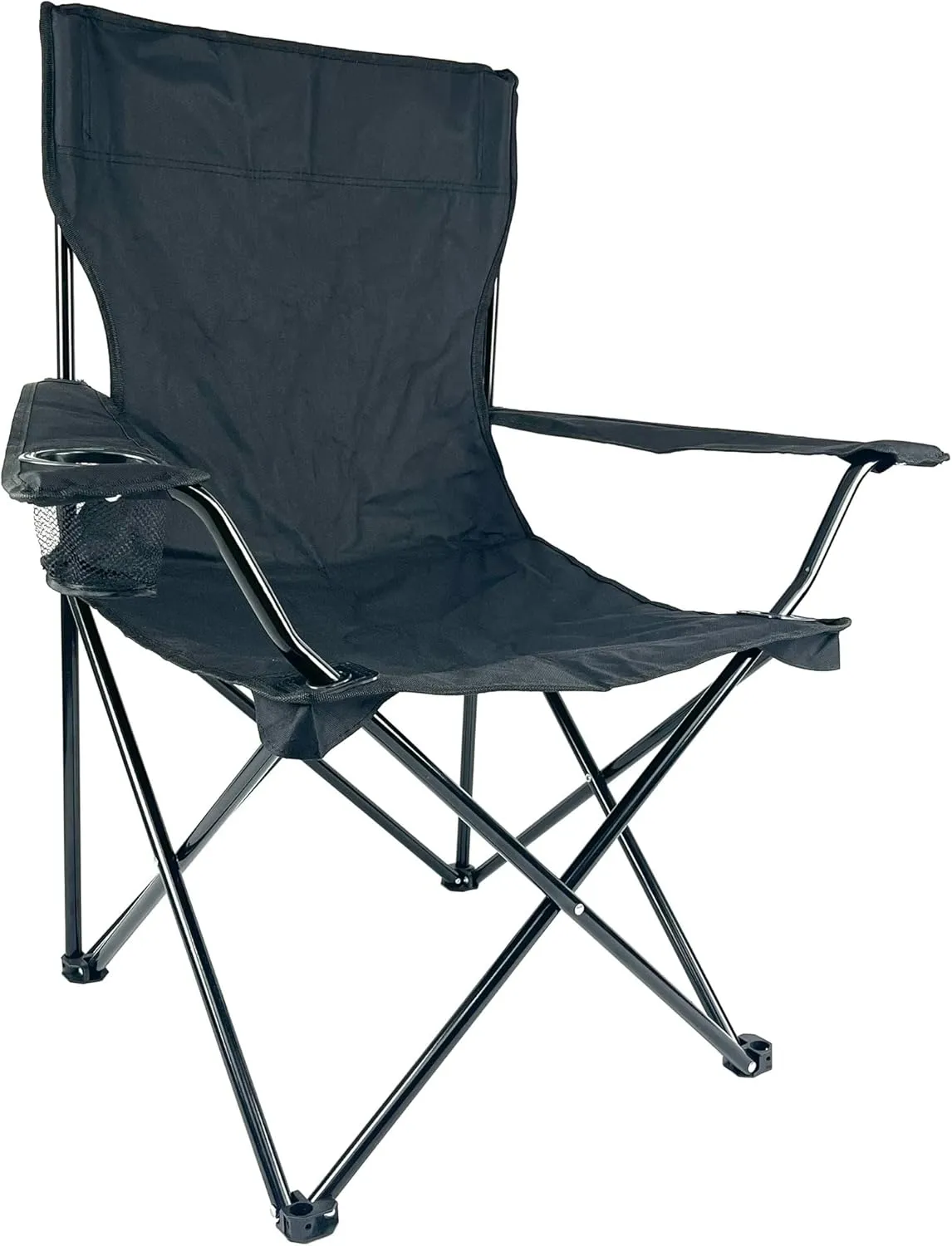 Folding Portable Outdoor Camping Chair[Large] (Black)