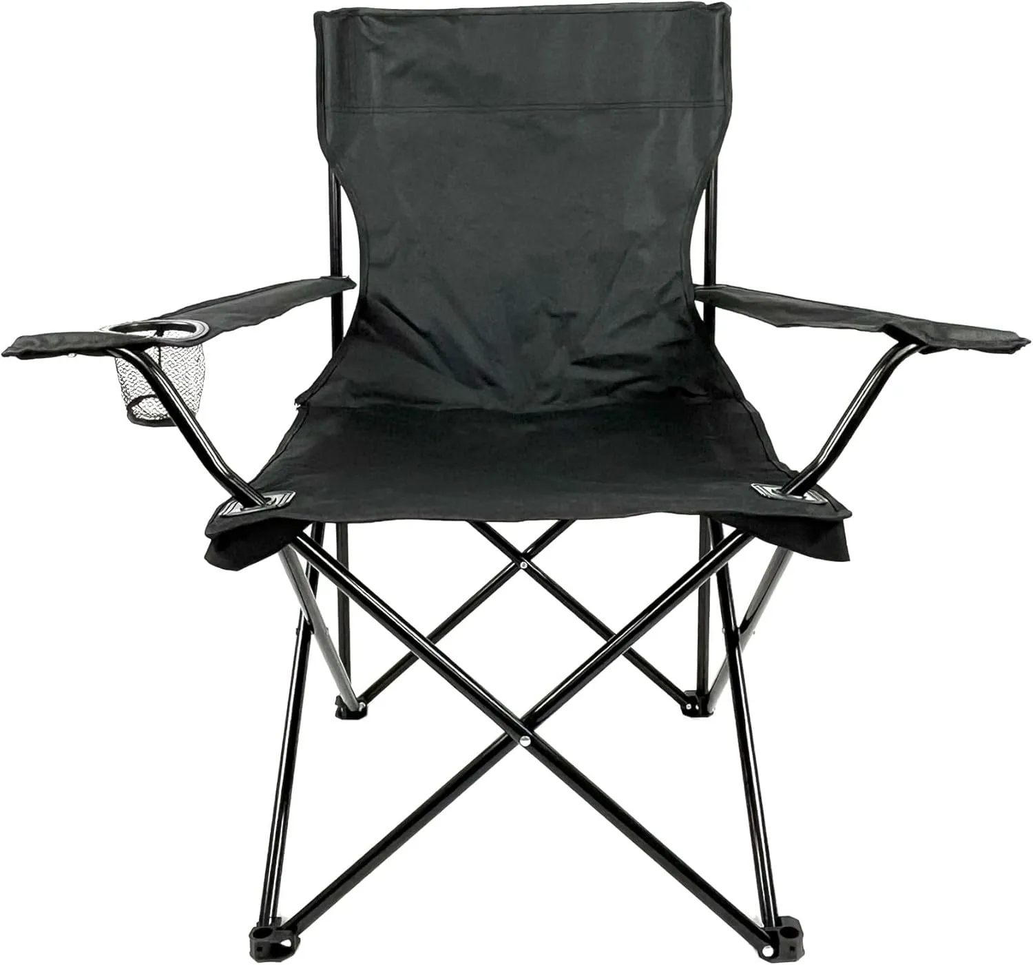 Folding Portable Outdoor Camping Chair[Large] (Black)