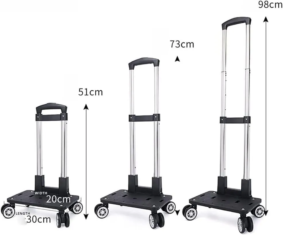 Folding Shopping Cart, Trolley Foldable Aluminum Alloy Shopping Cart Bag Detachable Heavy Duty 4 Wheels Trolley Bag Portable 2-in-1 Grocery Utility Carts(Yellow)