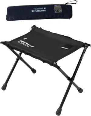 Folding Stool Camping Stool Reusable Fishing Chair Folding Chair Recliner Foot Rest for Festival Picnic Lounge Travel Patio, Black