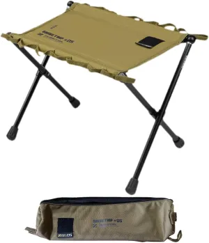 Folding Stool Camping Stool Reusable Fishing Chair Folding Chair Recliner Foot Rest for Festival Picnic Lounge Travel Patio, Khaki