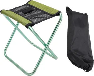 Folding Stool Chair, Portable Camping Backpacking Stool, Aluminum Alloy, Flexible Lightweight Breathable, for Outdoor, Gardening, Beach Hiking, and Fishing