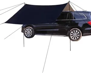 for Honda Ridgeline/Concerto/CR-X/CR-Z/Element/FR-V/Insight Camping Tarpaulin Car Awning Waterproof Hammock Rainproof Sunshade Rainproof Awning Outdoor,A Black-S