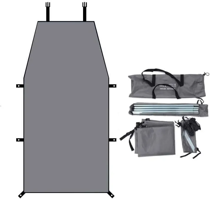 for Lancia Ypsilon/A112/Appia/Beta/Delta/Flaminia/Flavia Camping Tarpaulin Car Awning Waterproof Hammock Rainproof Sunshade Rainproof Awning Outdoor,B Grey-M