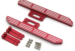 for WLtoys for FMS for Fire for Horse for EAZYRC for Desert Storm 1/18 RC Remote Control Car Metal Upgrade Accessory Foot Pedals RC Car Repair Kit(Red)