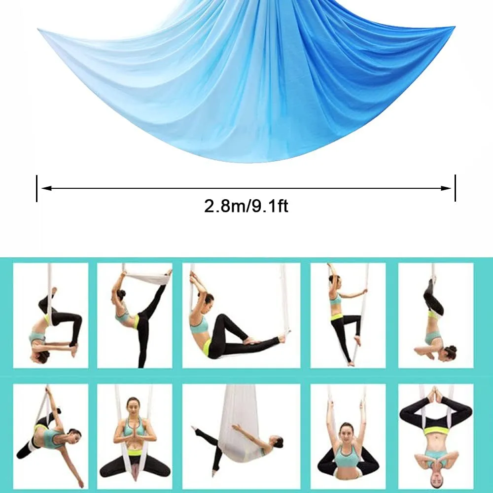 Foser Aerial Hammock, 16.4ft 9.2ft Swing Set for Anti-Gravity Yoga, Dance & Acrobatics