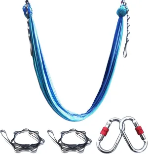 Foser Aerial Hammock, 16.4ft 9.2ft Swing Set for Anti-Gravity Yoga, Dance & Acrobatics