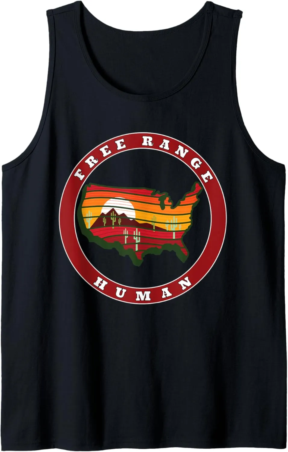 Free Range Human Mountain Hiking Nomad Camping Adventure Tank Top