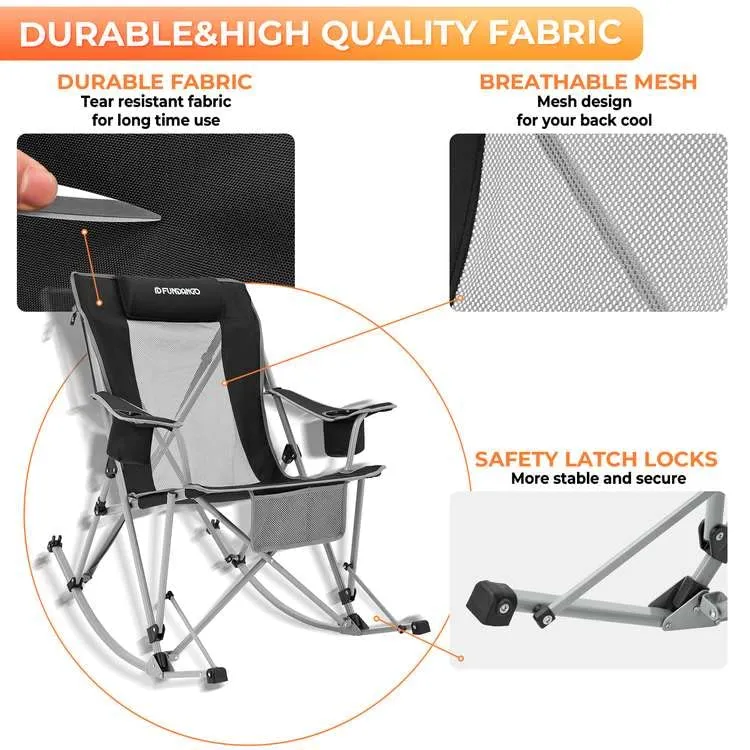 FUNDANGO Rocking Chair Folding Chair