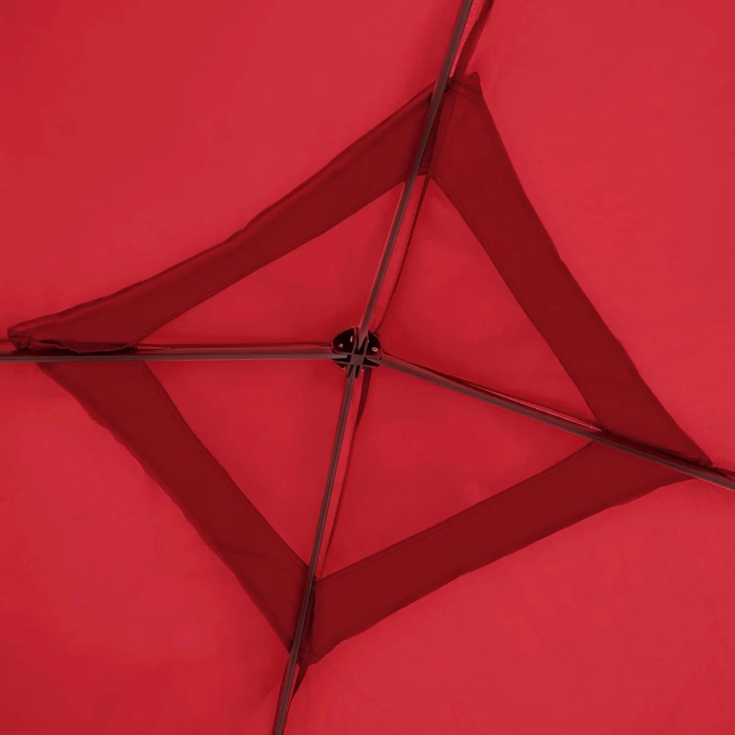 Furniture of America Tene 10'x10' Base 8'x8' Top Portable Easy Pop Up Awning Outdoor Canopy Tent, Rain Shelter with Wheeled Carrying Bag, Beach Shade, for Backyard, Patio, Deck, Red