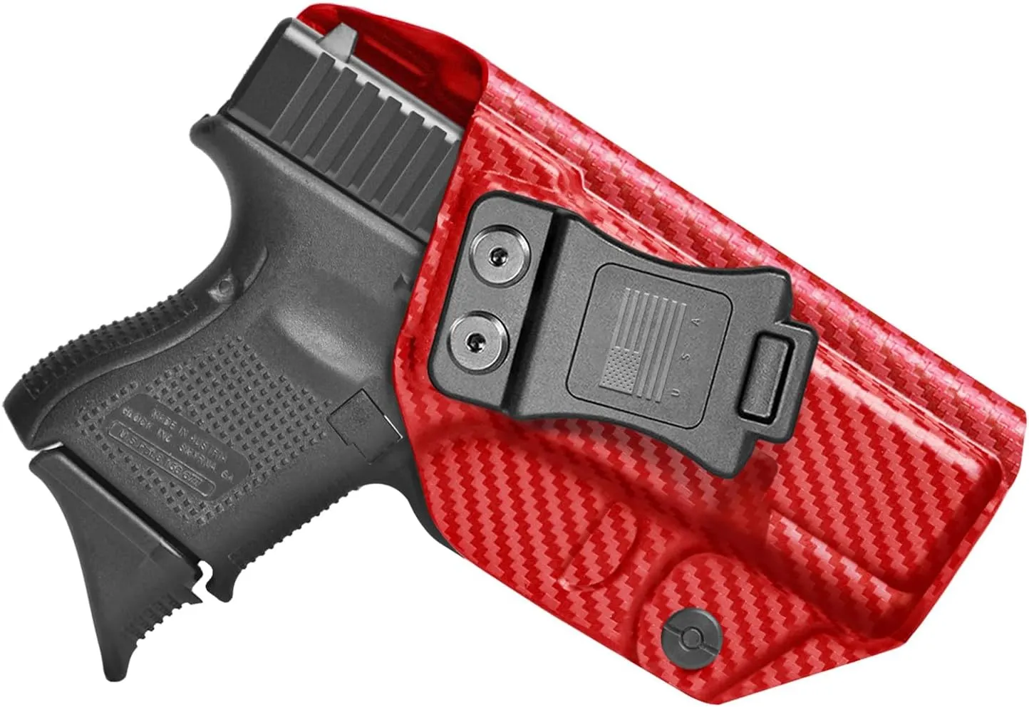 G26/27/33 Holster IWB Kydex Fit: Glock 26/27 (Gen 3 4 5) & Glock 33 (Gen 3 4) Pistol – Inside Waistband Concealed Carry – Adj. Cant & 'Posi-Click' Retention - No Wear or Jitter - Right Hand Draw