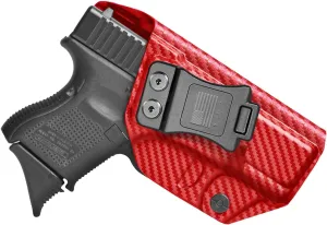 G26/27/33 Holster IWB Kydex Fit: Glock 26/27 (Gen 3 4 5) & Glock 33 (Gen 3 4) Pistol – Inside Waistband Concealed Carry – Adj. Cant & 'Posi-Click' Retention - No Wear or Jitter - Right Hand Draw