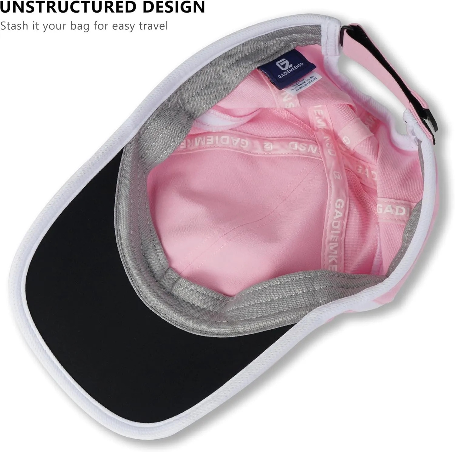GADIEMKENSD Performance Running Hat, Stretchy Fabric with Vented Mesh for Outdoor Workouts