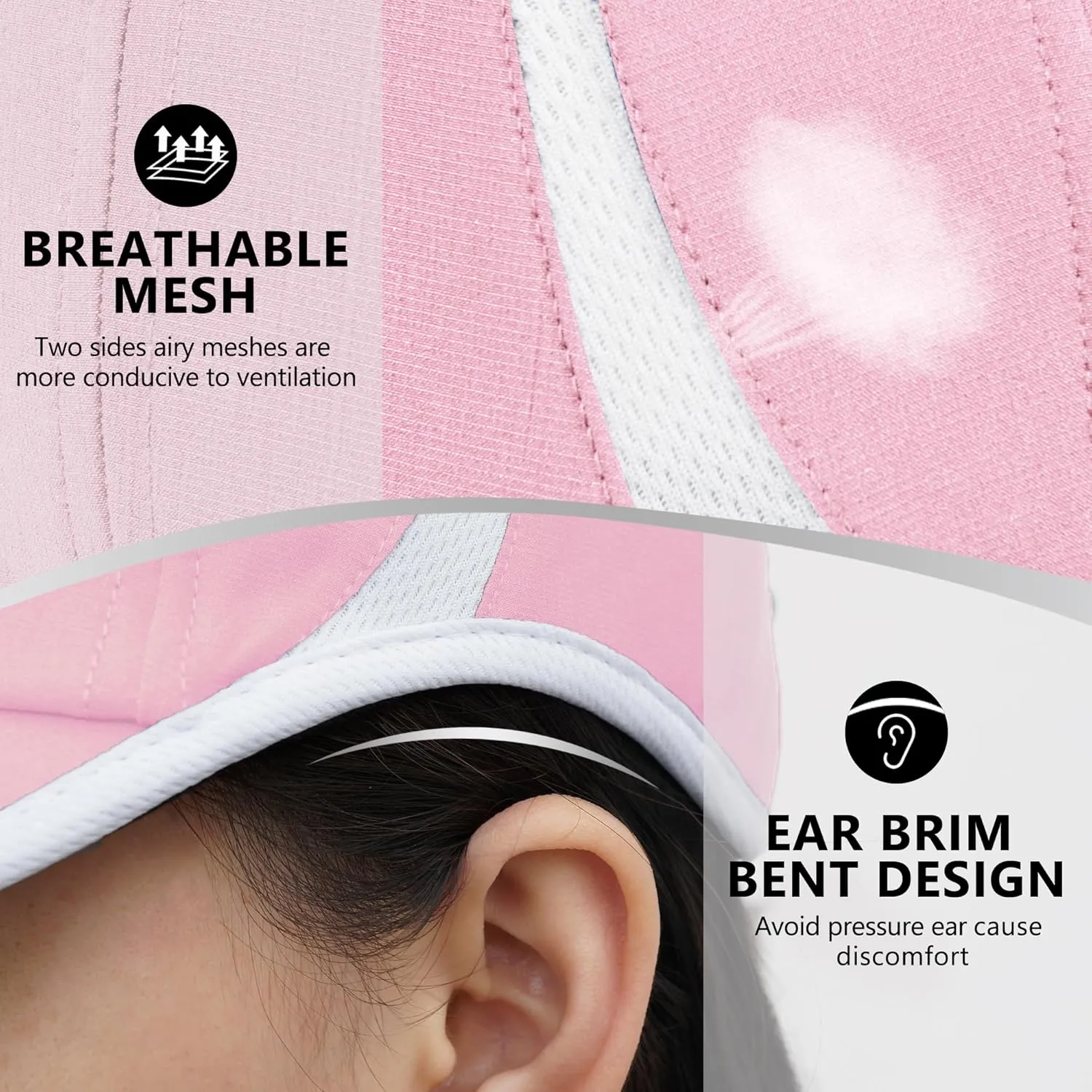 GADIEMKENSD Performance Running Hat, Stretchy Fabric with Vented Mesh for Outdoor Workouts