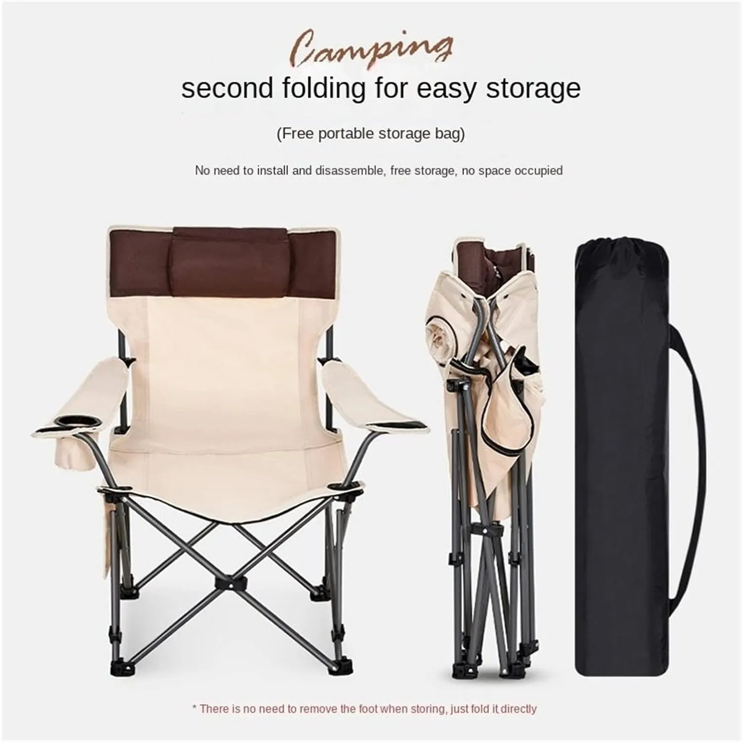 GaRcan Dual-Purpose Outdoor Folding Chair Portable Nap Lunch Break Fishing Chair Lightweight Beach Chair Lazy Stool Camping Chair (Orange Short Mesh)