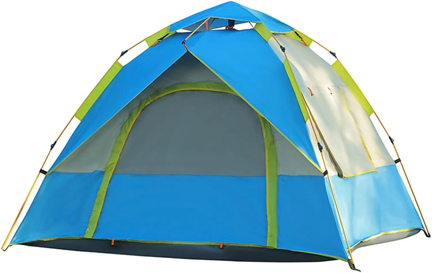 Generic Camping Tent - 2-4 Person Easy Pop Up Tent with 2 Doors & 2 Windows,Waterproof Instant Tent,Lightweight & Portable Family Tents for Outdoor Camping, Hiking & Traveling