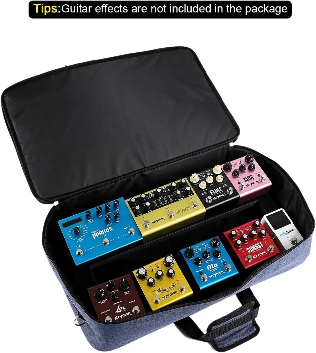 Ghost Fire Guitar Pedal Board Aluminum Alloy 2.2lb Super light Effect Pedalboard 22''x12'' with Carry Bag,SPL-05