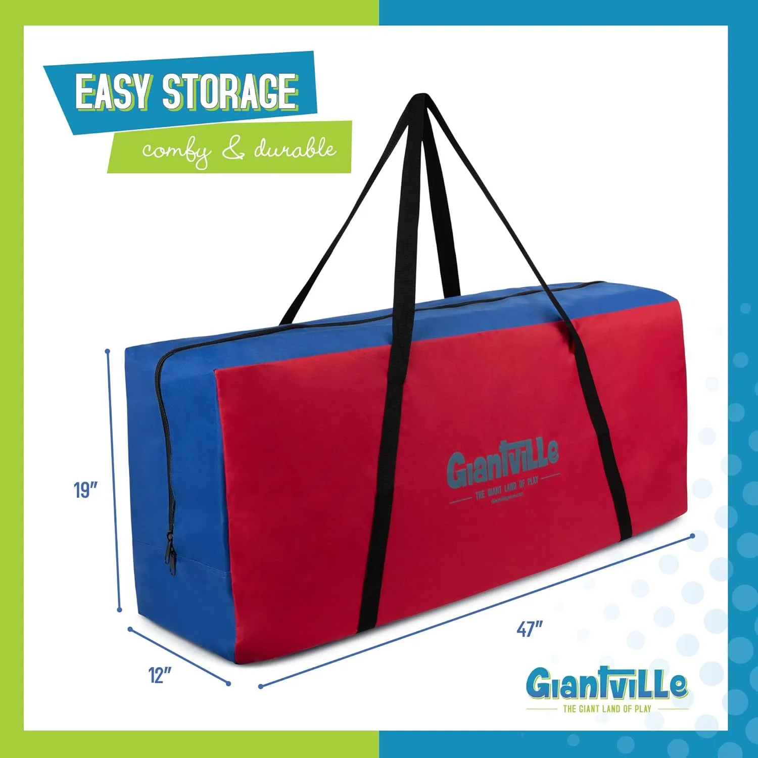 Giant 4 in a Row Connect Game   Storage Carry Bag - 4"-Feet Wide X 3.5"-Feet Tall - Oversized Jumbo Sized Entertainment for Outdoor/Indoor Play for Kids & Adults - Durable Waterproof - 2025 Version