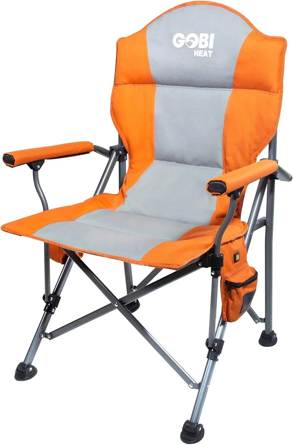 Gobi Heat - Terrain Portable Heated Camping Chair - Outdoor Folding Chair with Heated Filling - Winter Camping Essential - 3 Heat Settings (Sunrise)
