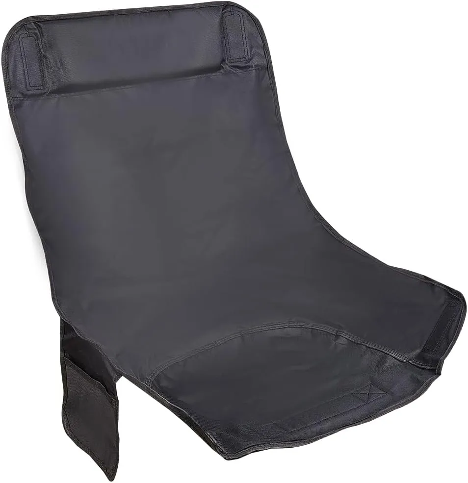GORGECRAFT Medium Size Camp Chair Replacement Fabric Oxford Cloth Outdoor Folding Chair Seat Replacements 36x33 inch Black Waterproof High Back Camping Chair Cover for Hiking Backpacking Sports