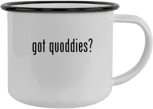 got quoddies? - 12oz Camping Mug Stainless Steel, Black