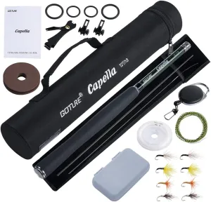 Goture Tenkara Rod Kit 12FT/3.6M Fishing Rod and Combo Tenkara Starter Rod Kit with Carry Case Telescopic Fly Fishing Rod for Streams, Trout, Bass, Crappie, Salmon 11ft/12ft/13ft