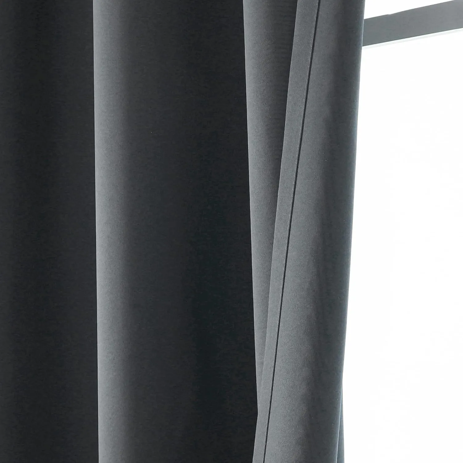 Gray Flame Retardant Room Darkening Curtains for Home Hotel Office, Heat Insulation Dustproof Curtains, 52 X 63 in, Gray, 2 Panels